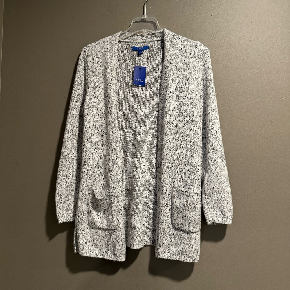 Apt 9 Marled Open Front Sweater Cardigan Size Medium